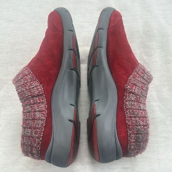 Dansko Eartha Red Suede Slip on Mule Shoes 38-7 - Picture 6 of 8